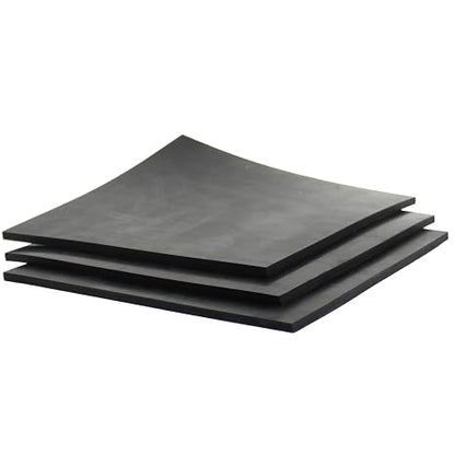 3pcs Heavy Duty Cut-to-Size Multi-Purpose Rubber Mats, 150 x 150 x 4mm Thick