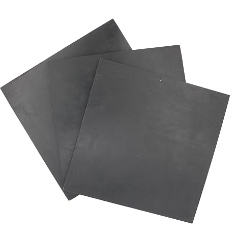 3pcs Heavy Duty Cut-to-Size Multi-Purpose Rubber Mats, 150 x 150 x 4mm Thick